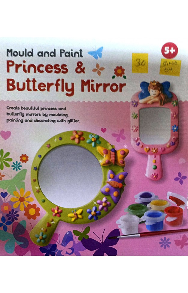 Mould and Paint Princess and Butterfly Mirror